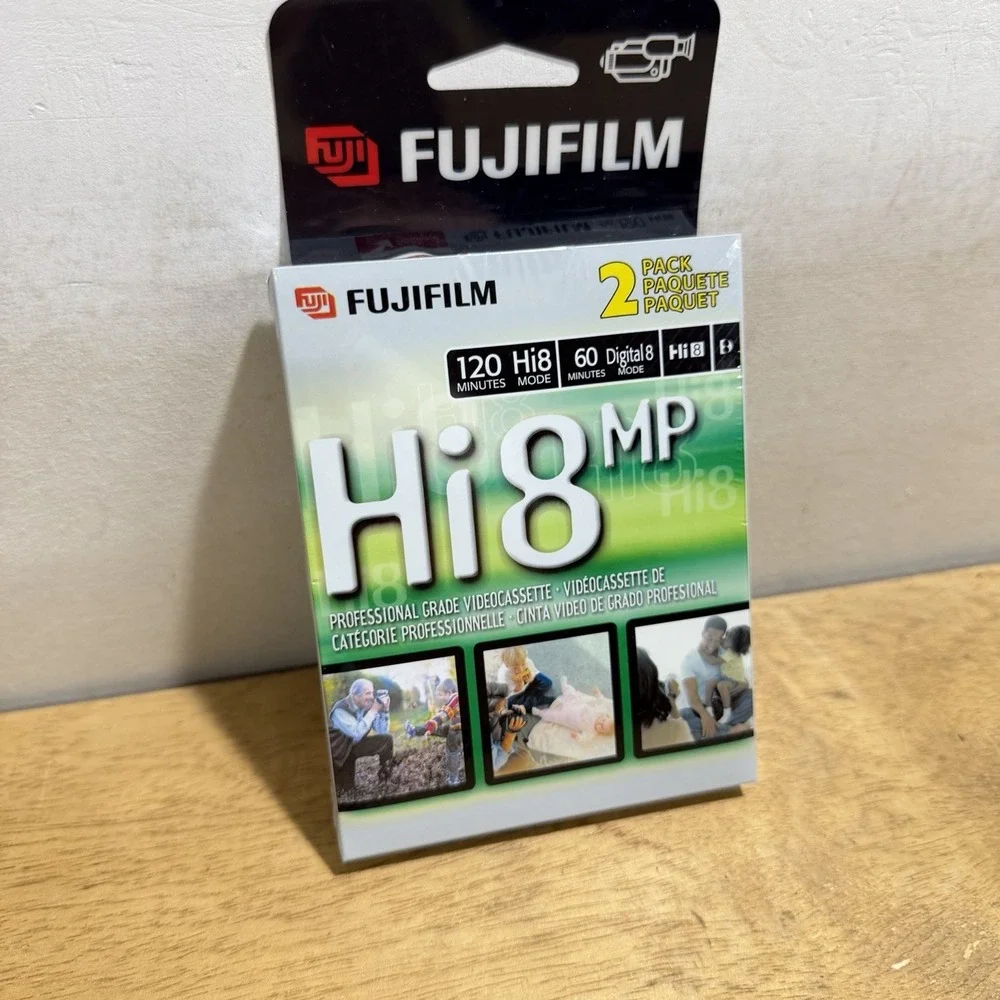 Fujifilm Hi8 MP P6-120 Pro Grade Videocassette Tapes 2 Pack Sealed 120MP